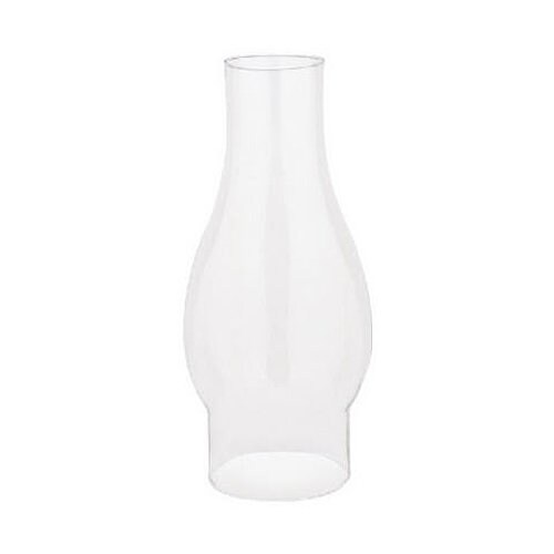 Clear Glass Smooth Top Oil Lamp Chimney 3" OD Base x 8 1/2" High