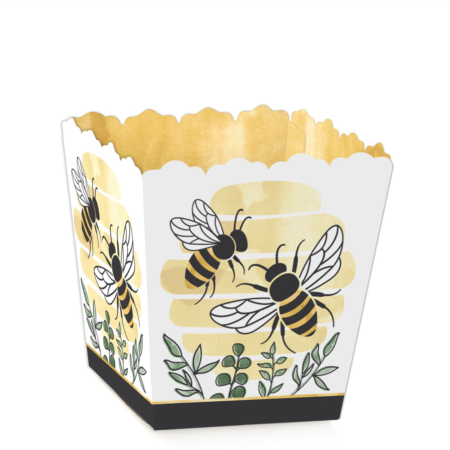 Big Dot of Happiness Little Bumblebee - Party Mini Favor Boxes - Bee Baby Shower or Birthday Party Treat Candy Boxes - Set of 12