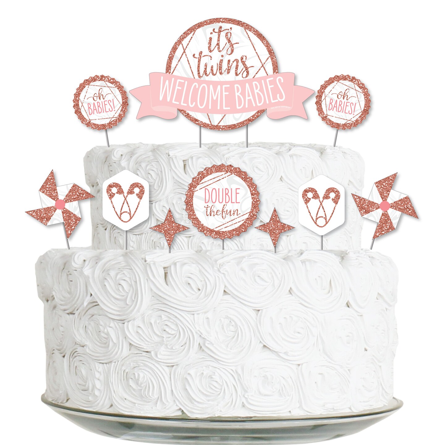 Baby Shower Cakes for Twins - BS106 – Circo's Pastry Shop