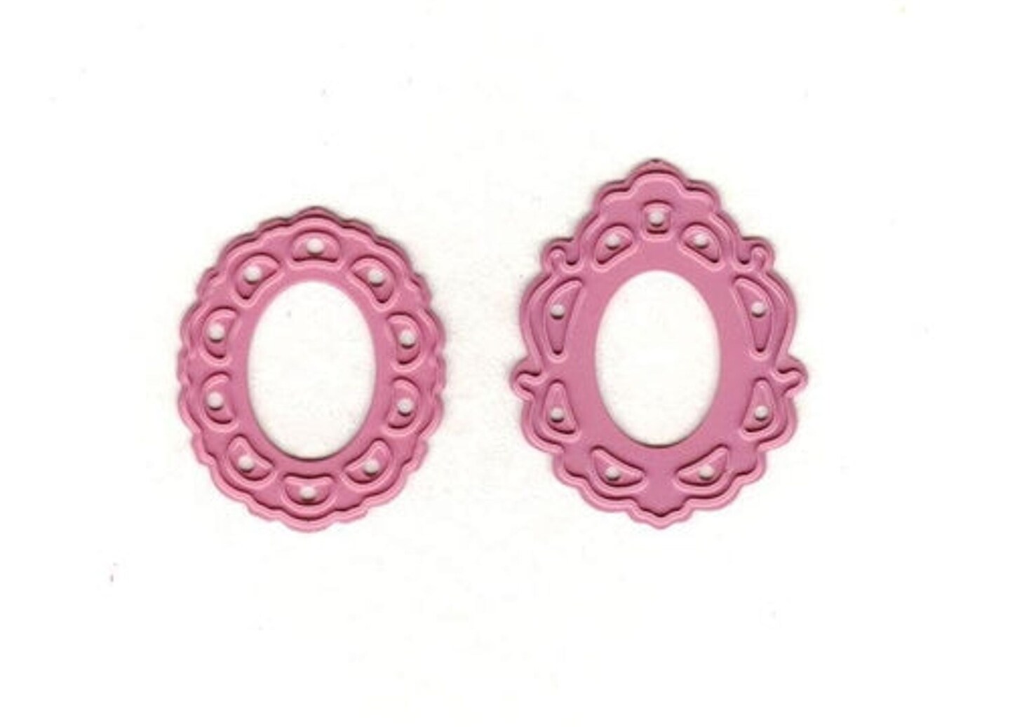 Nellie&#x27;s Choice Cameo Dies - Two Vintage Oval Frames - Small