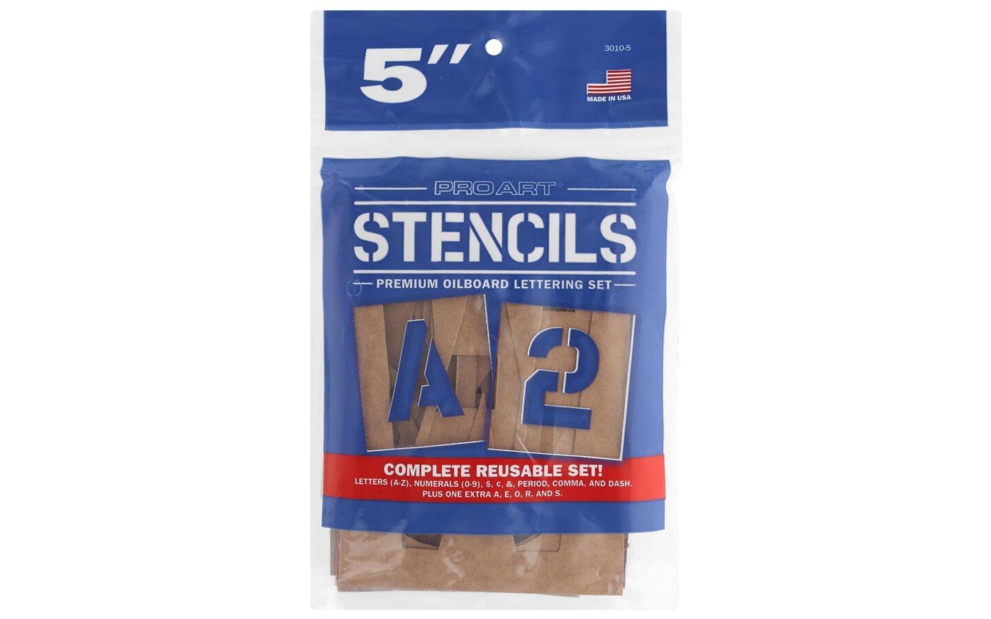 Pro Art Oil Board Stencil Set 5" for Painting on Wood, Canvas, Paper, Fabric, Wall and Tile, Reusable DIY Art and Craft Stencils for Painting, 6"x6" Inches