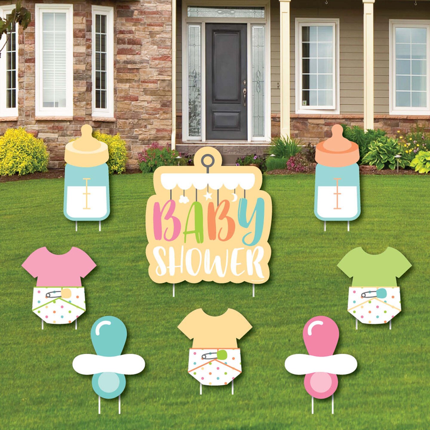 Big Dot of Happiness Neutral Baby Shower Yard Sign and Outdoor Lawn