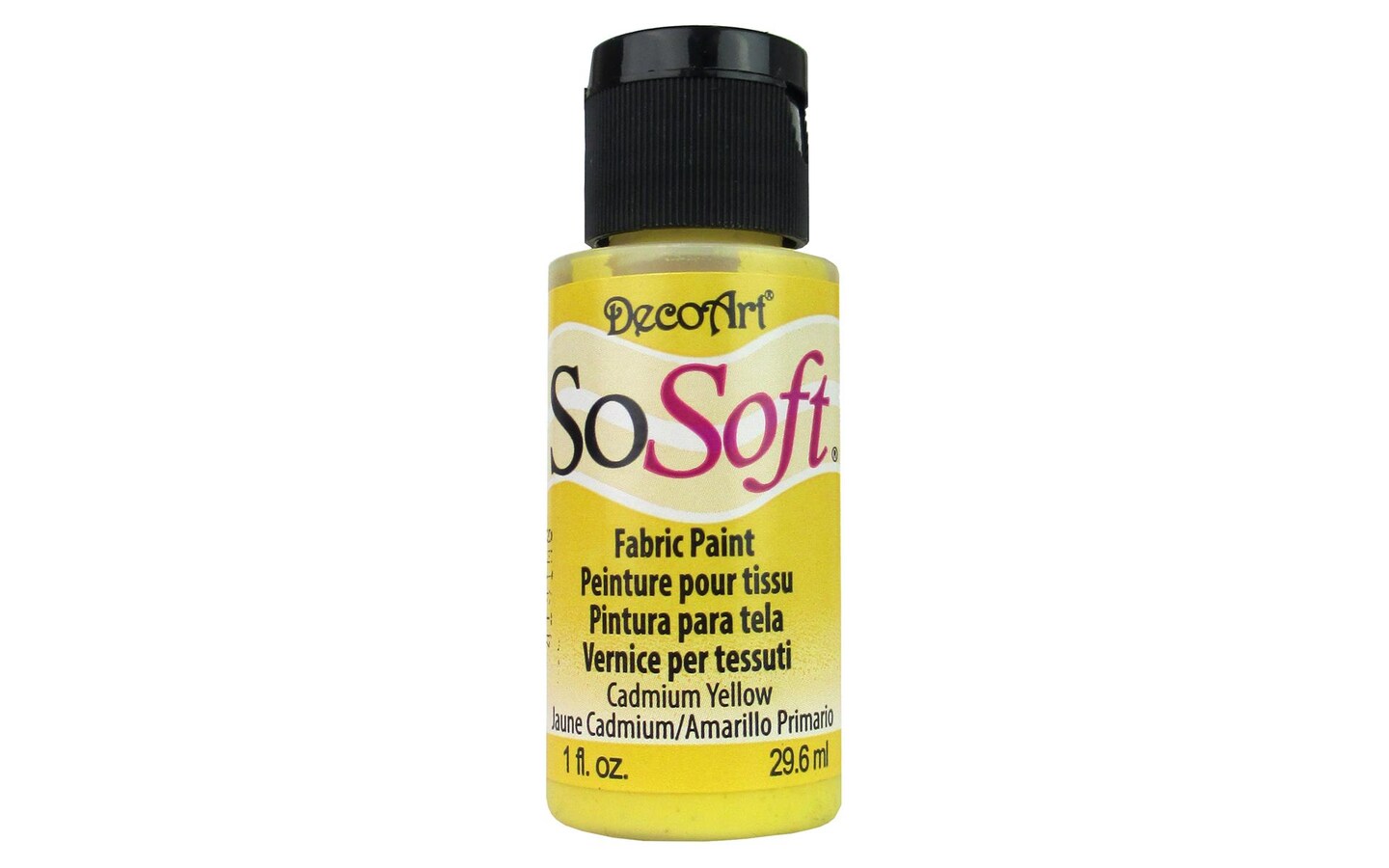 Decoart SoSoft Fabric Paint 1oz Cadmium Yellow Michaels
