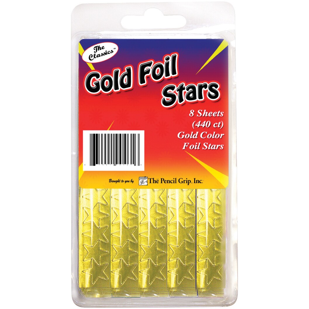 The Pencil Grip Foil Star Stickers 440/Pkg