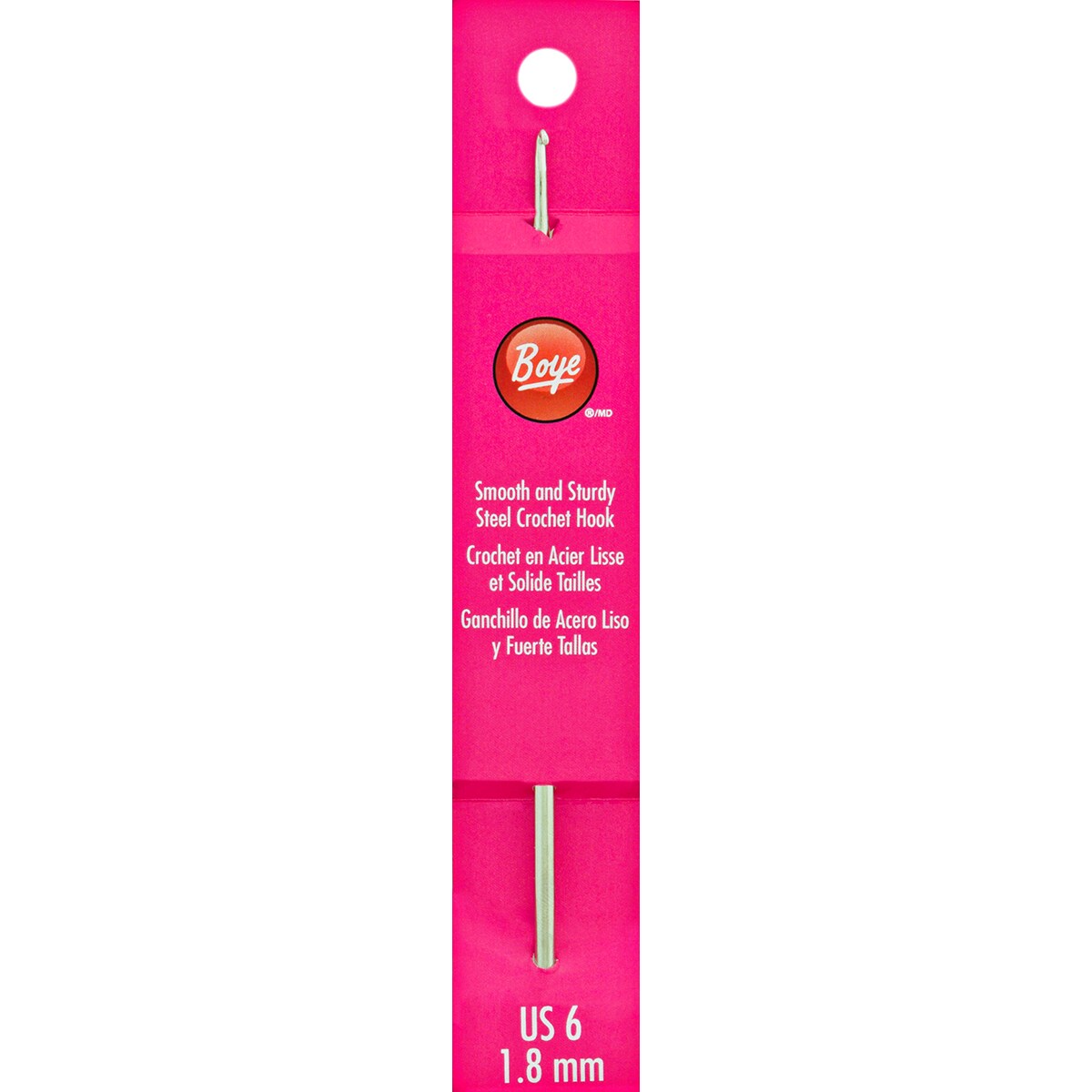 Boye Steel Crochet Hook 5&#x22;-Size 6/1.8Mm