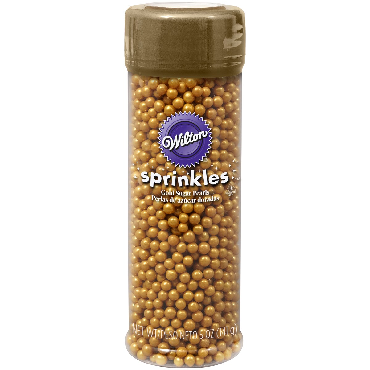 Wilton Pearl Sprinkles 5oz-Gold