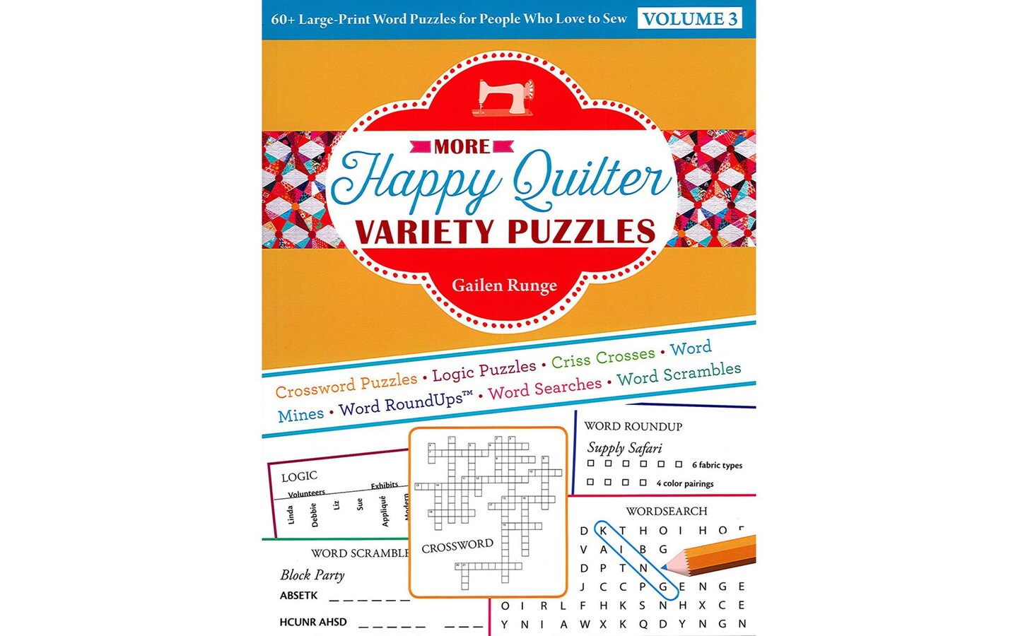 C&T More Happy Quilter Variety Puzzles Volumn 3 Bk Michaels