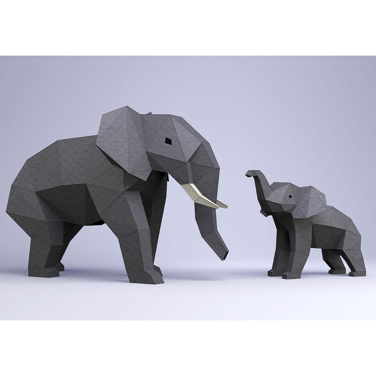 Papercraft World Elephants Model - Paper
