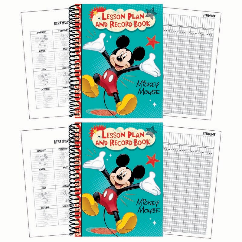 Mickey&#xAE; Lesson Plan &#x26; Record Book, Pack of 2