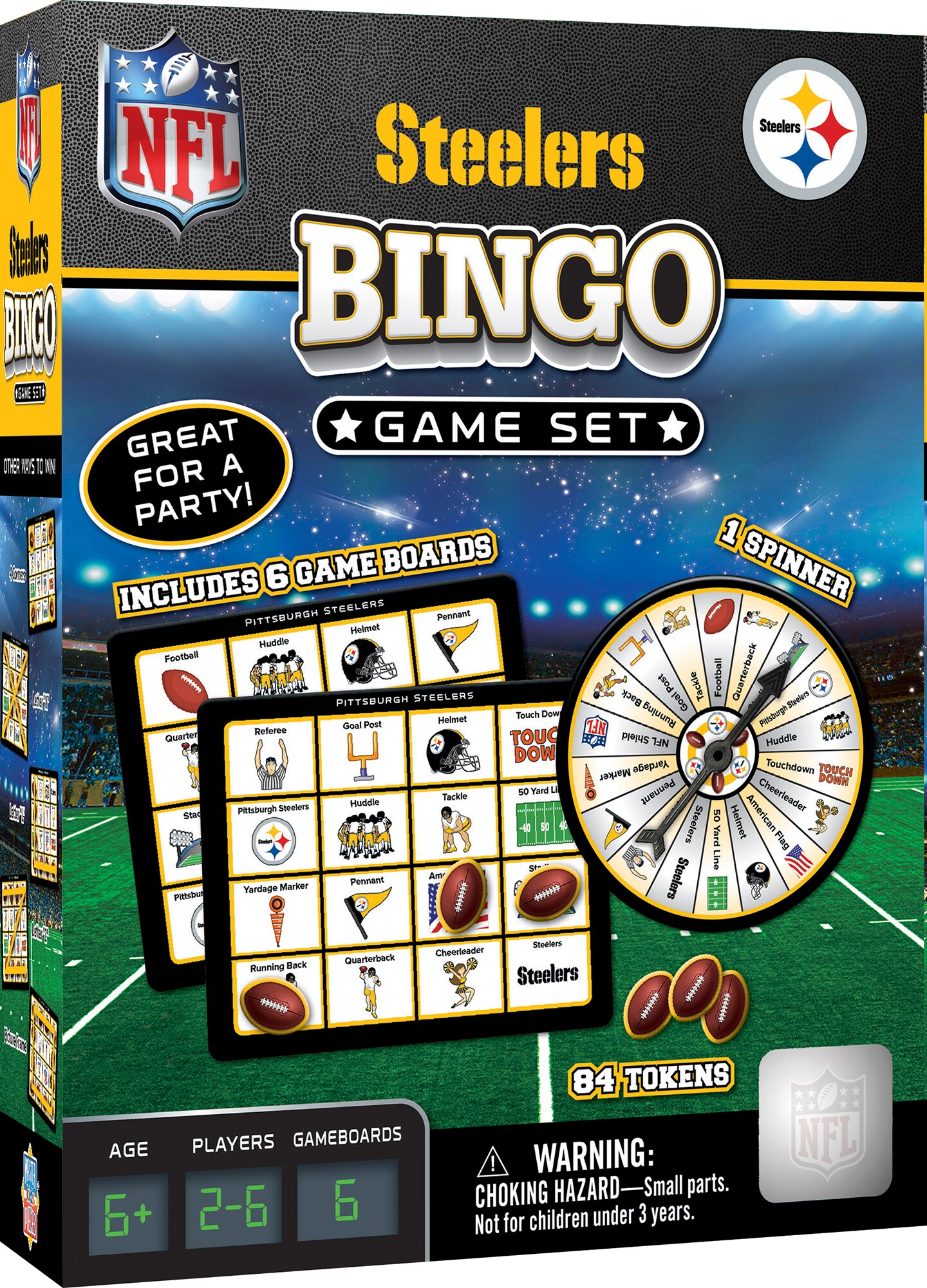 Masterpieces Kids Games - NFL Pittsburgh Steelers Bingo Game