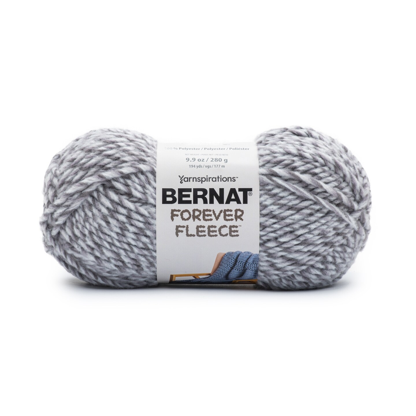 Bernat Forever Fleece Yarn-Smoke