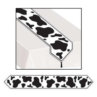 Printed Cow Print Table Runner Party Accessory