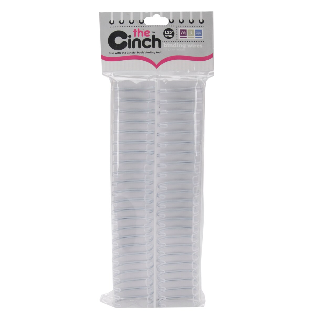 Cinch Wires 1.25&#x22; 2/Pkg-White