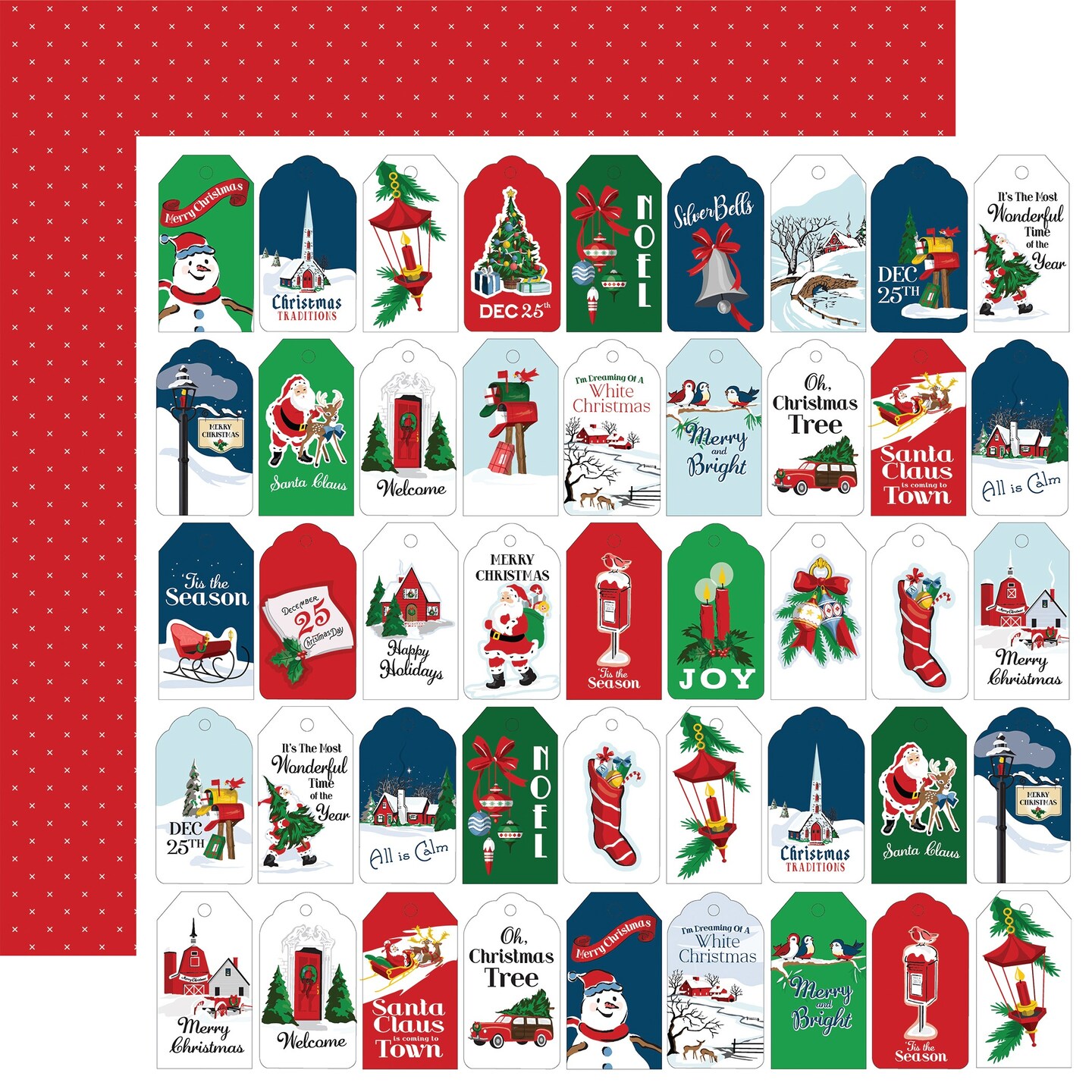 Christmas Double-Sided Cardstock 12 inchx12 Inch-Gift Tags