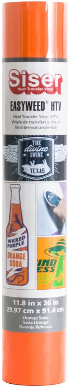 Siser EasyWeed HTV Vinyl 11.8&#x22;X36&#x22; Roll-Orange Soda