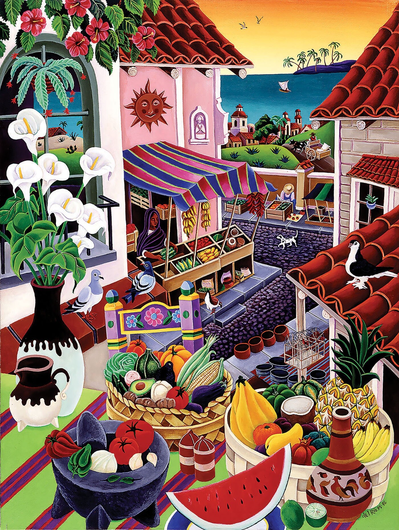 Sunsout El Mercado 500 pc   Jigsaw Puzzle 54011
