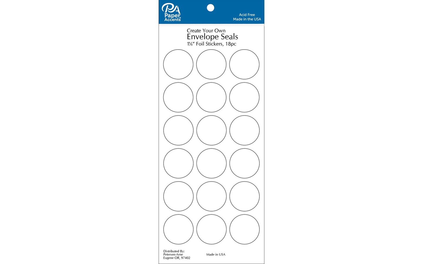 Envelope Seals 1 1/8&#x22; 18pc White