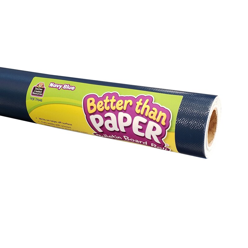 Better Than Paper&#xAE; Bulletin Board Roll, 4&#x27; x 12&#x27;, Navy Blue, Pack of 4