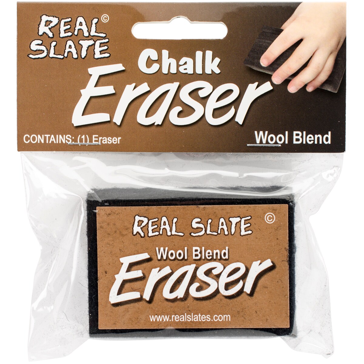Pepperell Real Slate Felt Chalk Eraser-2&#x22;X3&#x22;X0.875&#x22;