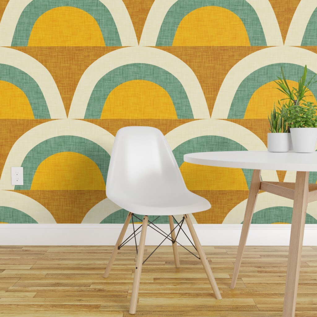 Retro rainbow wallpaper  Peel and Stick or Traditional