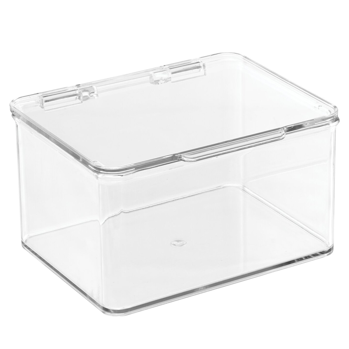 mDesign Plastic Stackable Household Storage Container with Lid