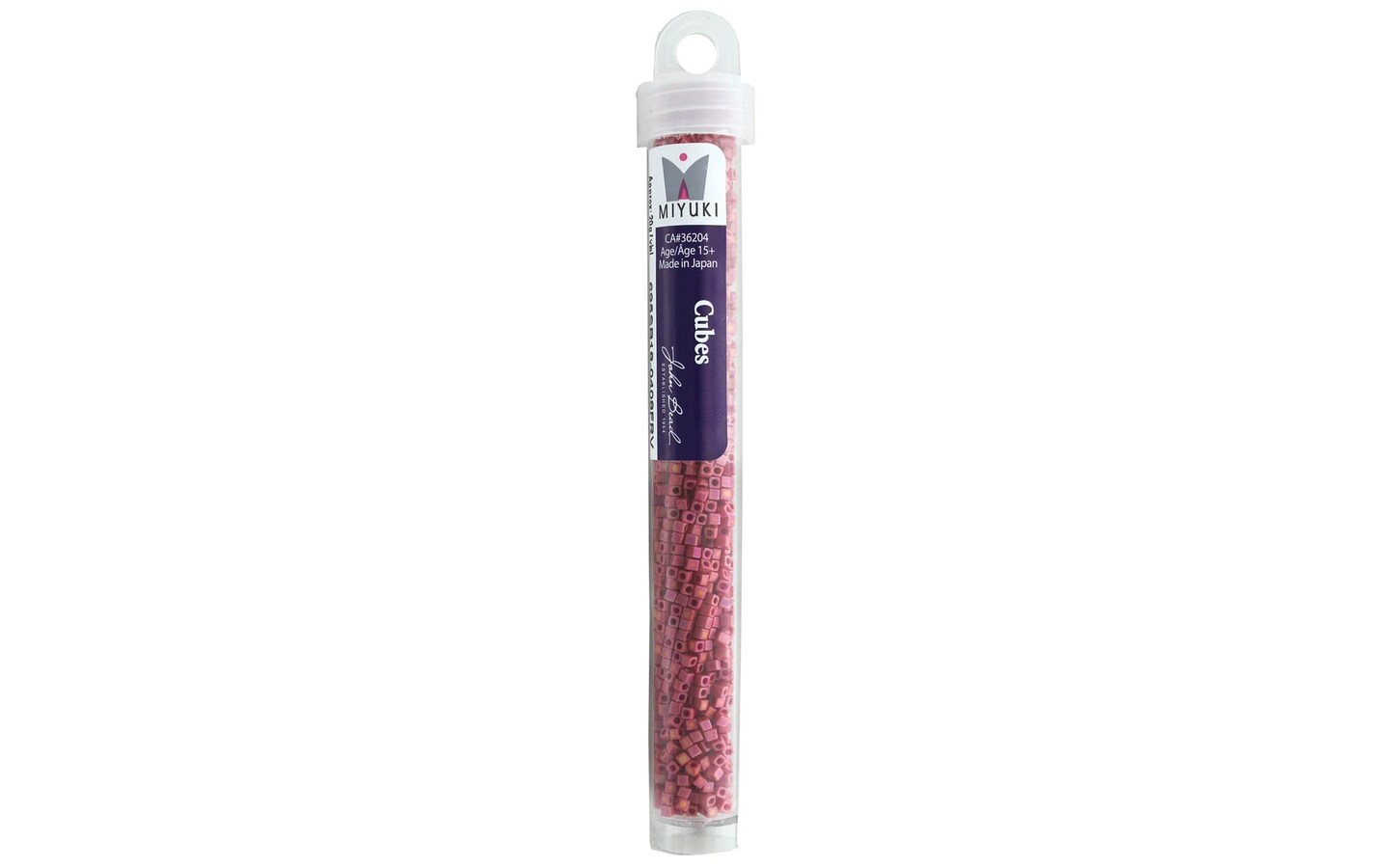 John Bead Miyuki Cube Beads 1.8mm OP AB Red  M