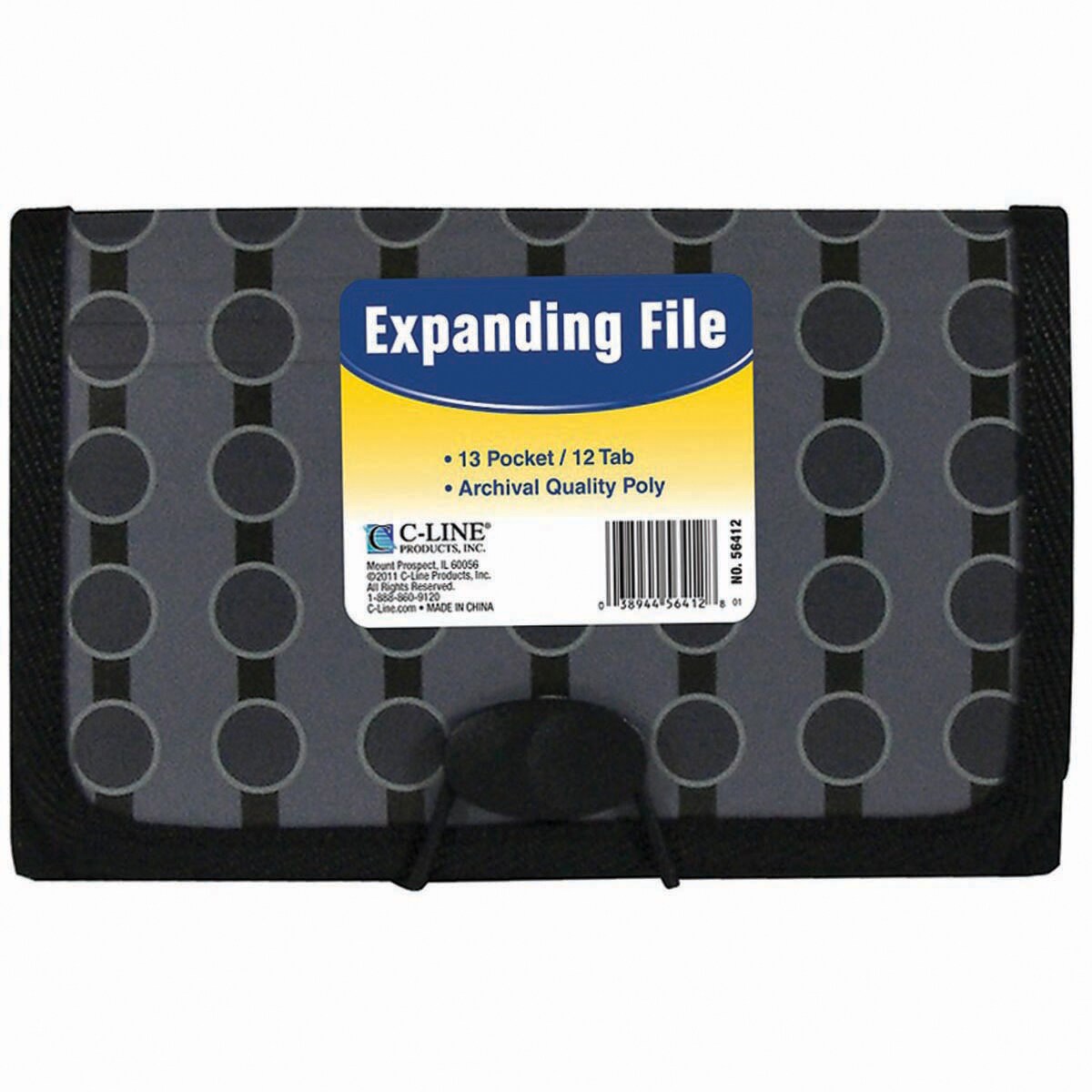 C-Line 13-Pocket Coupon Expanding File-Circles