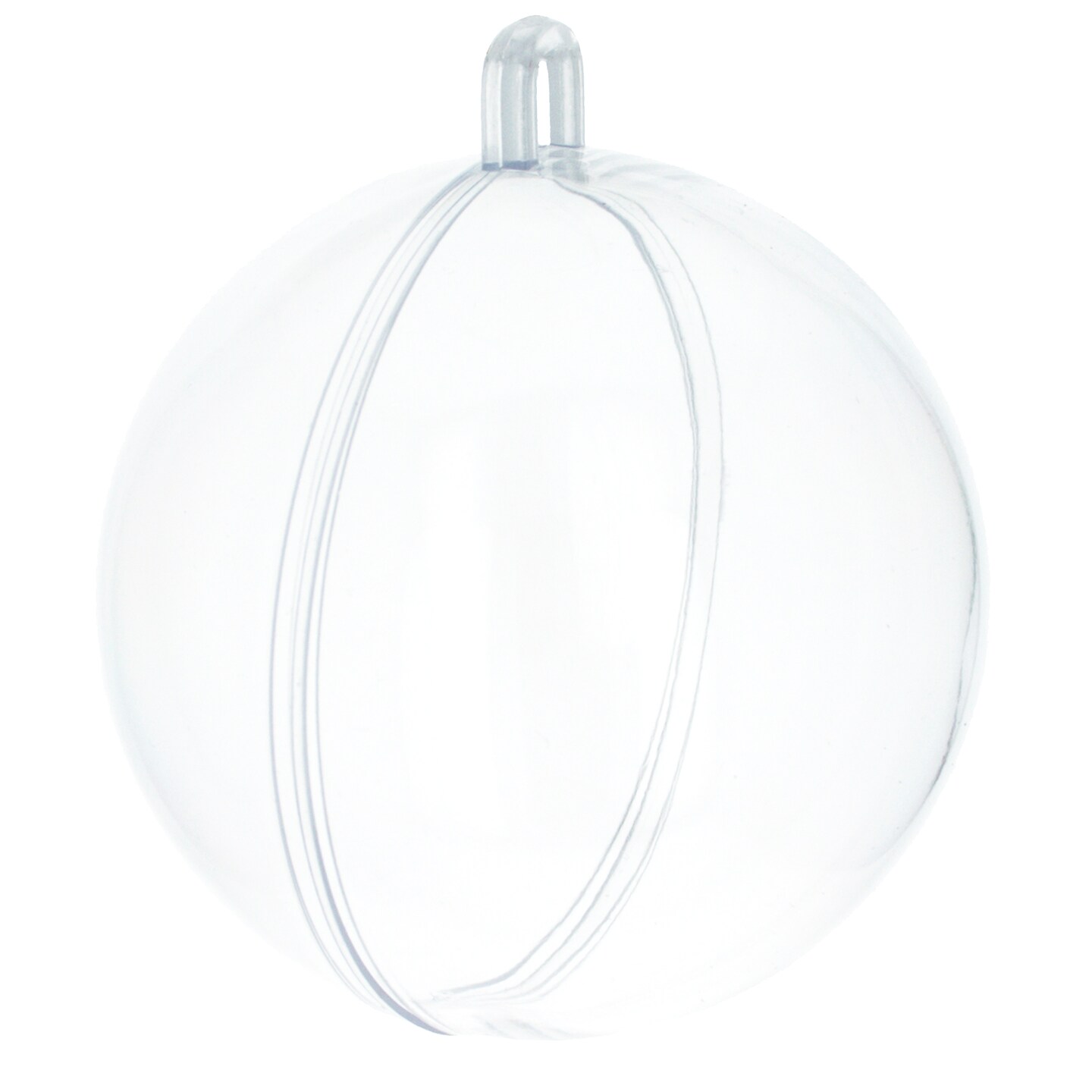 2.7-Inch Clear Plastic Fillable Christmas Ball Ornament for DIY Crafting