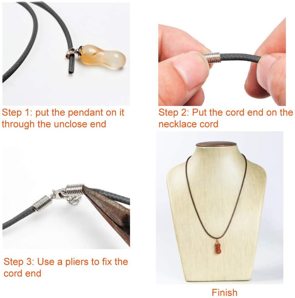 100Pcs Necklace Cord String with Clasp Bulk for Jewelry Making and ...