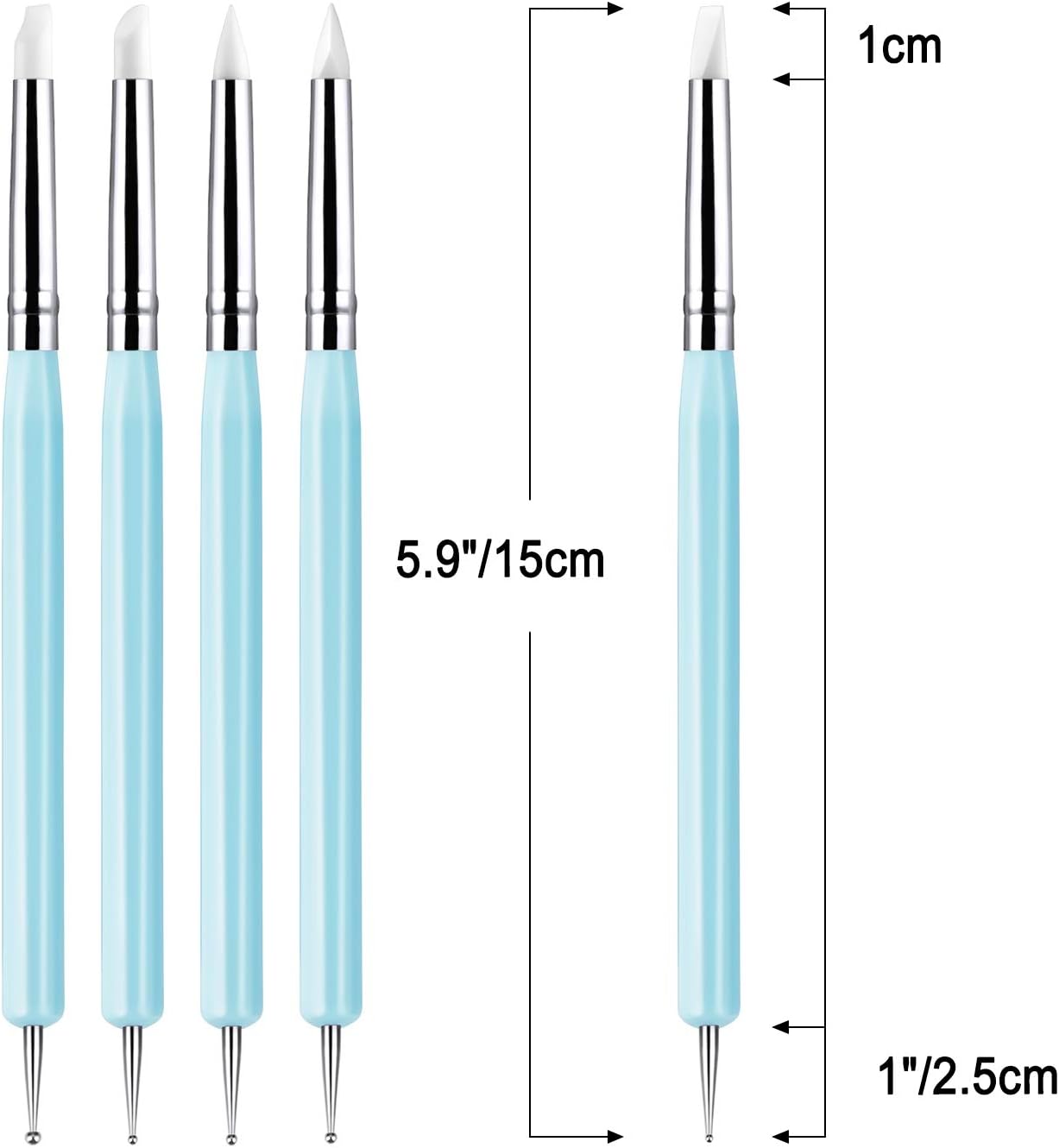 10Pcs Silicone Clay Sculpting Tool, Modeling Dotting Tool& Pottery Craft use for DIY Handicraft,Silicone Tool,Silicone Sculpting Tools