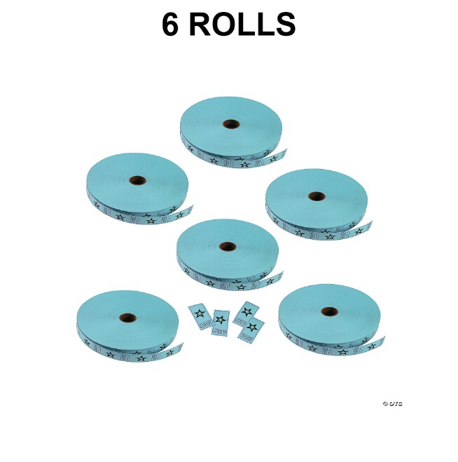 Bulk 12,000 Pc. Blue Star Single Roll Tickets