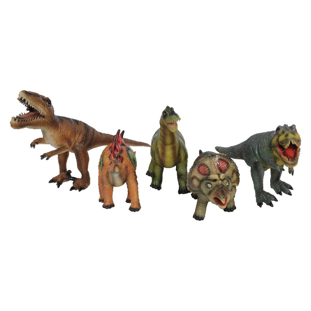 Kaplan Early Learning Company Jumbo &#x26; Soft Realistic Dinosaurs - Set of 5