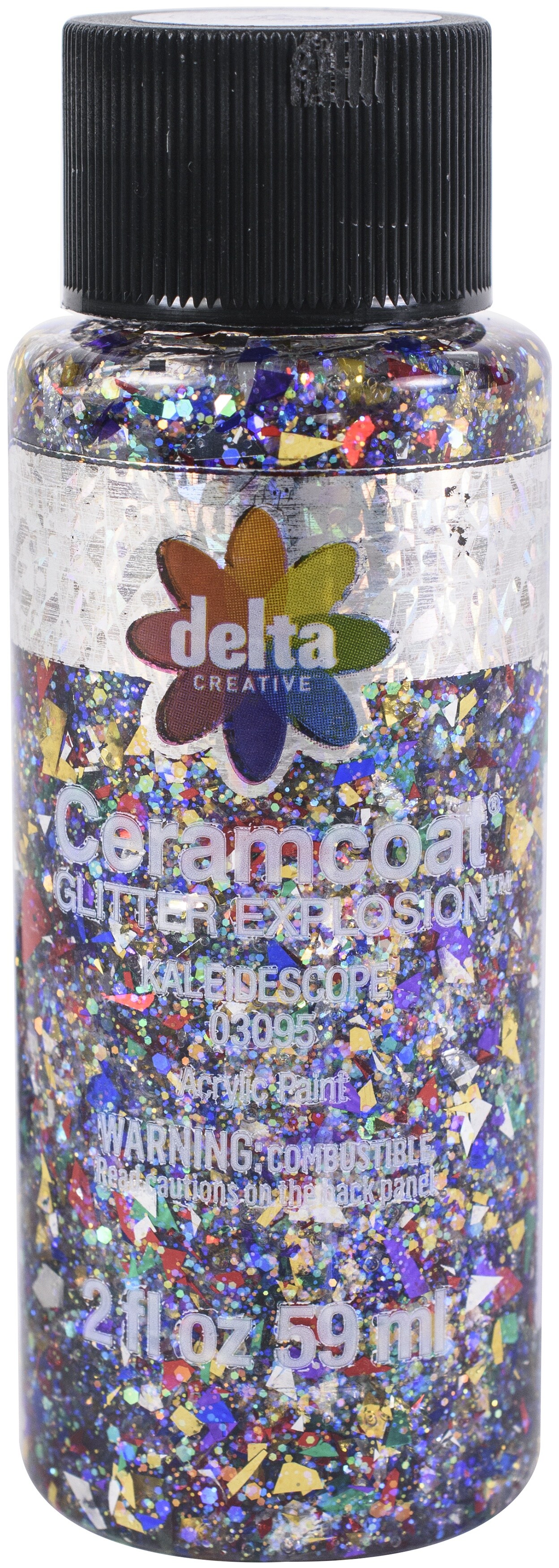 Delta Ceramcoat Glitter Explosion Acrylic Paint (2oz) - Tropical : Target