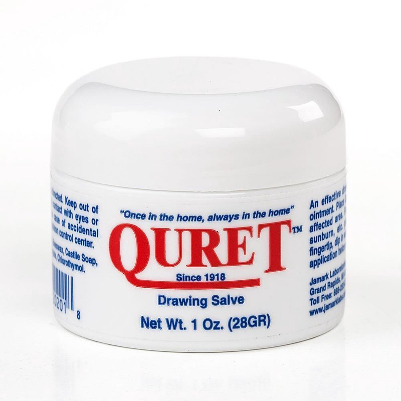 Quret Natural Drawing Salve, 1 Ounce for Boils, Infections, Ingrown nails or Splinters