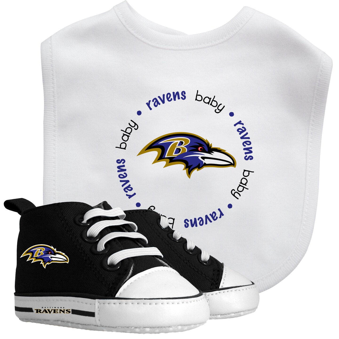 Baby Fanatic 2 Piece Bid and Shoes - NFL Baltimore Ravens - Unisex