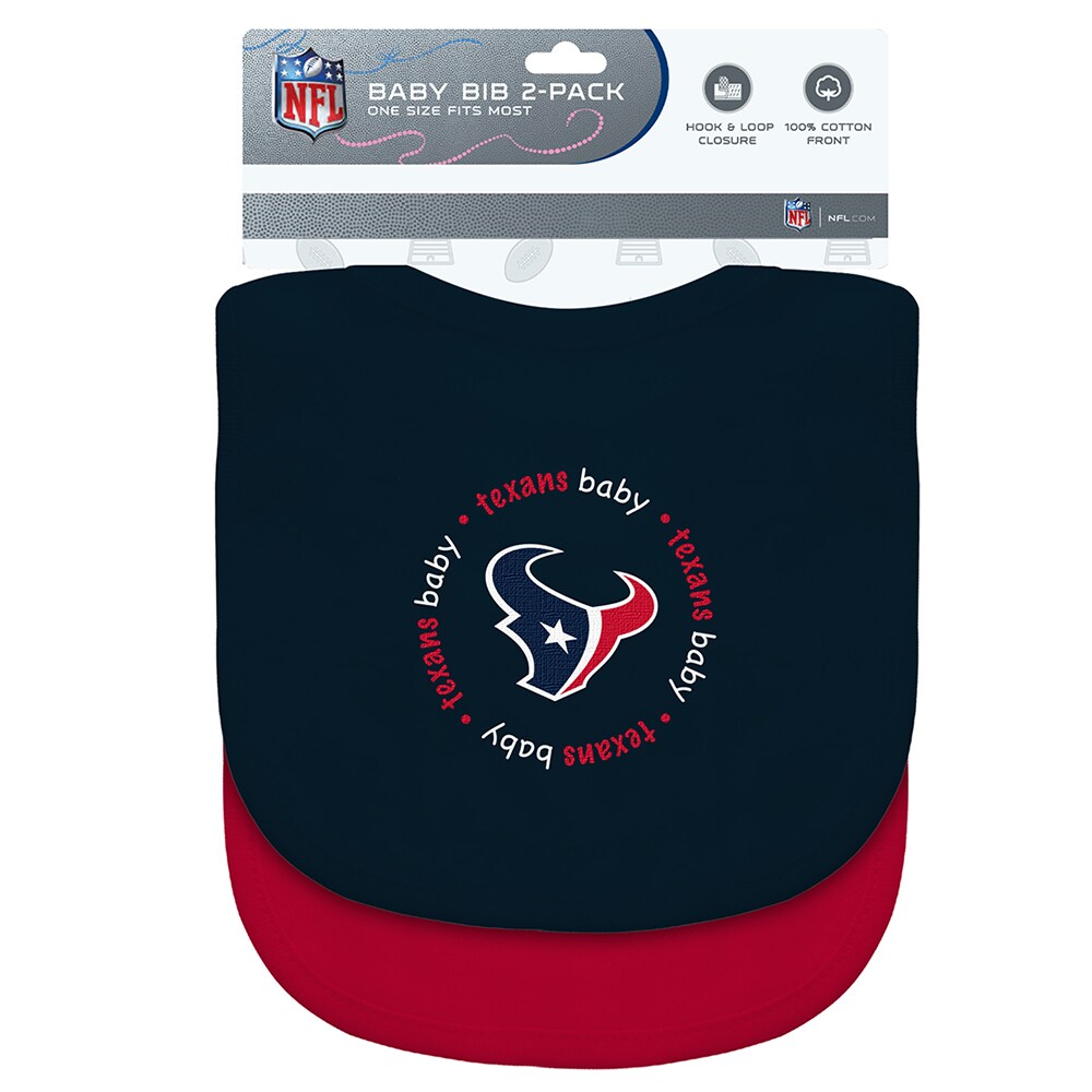 Baby Fanatic Officially Licensed Unisex Baby Bibs 2 Pack - NFL Houston Texans Baby Apparel Set