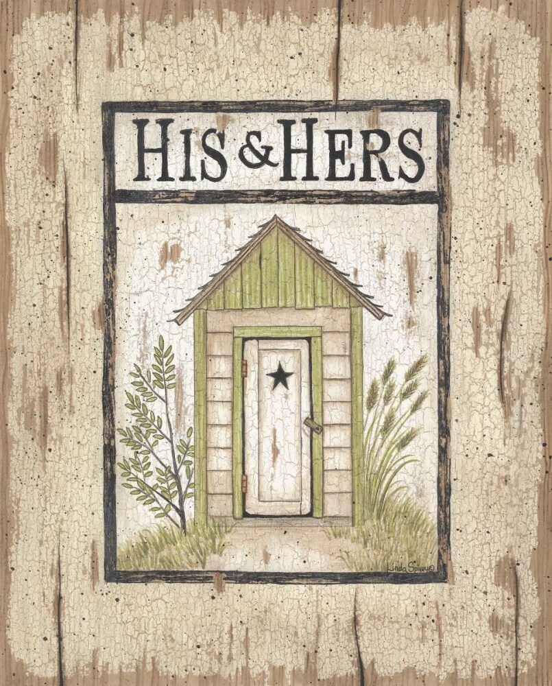 His and Hers Outhouse Poster Print by Linda Spivey - Item # VARPDXLS1156
