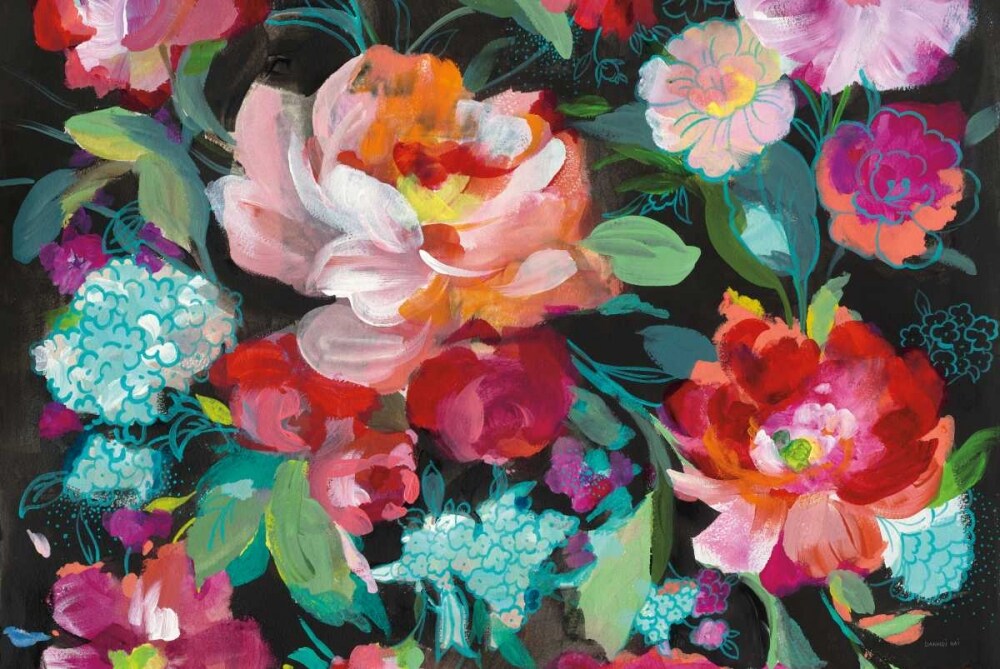 Bright Floral Medley Crop Poster Print by Danhui Nai - Item # VARPDX31267
