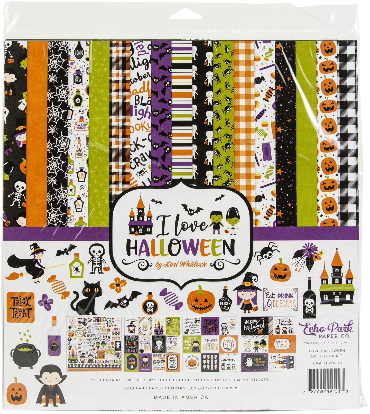 Echo Park Collection Kit 12&#x22;X12&#x22;-I Love Halloween