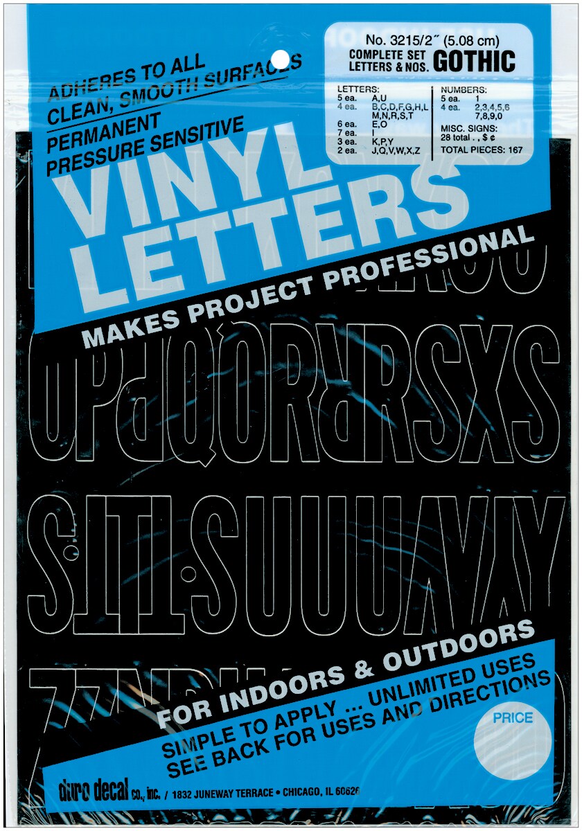 Vinyl Letters or Numbers