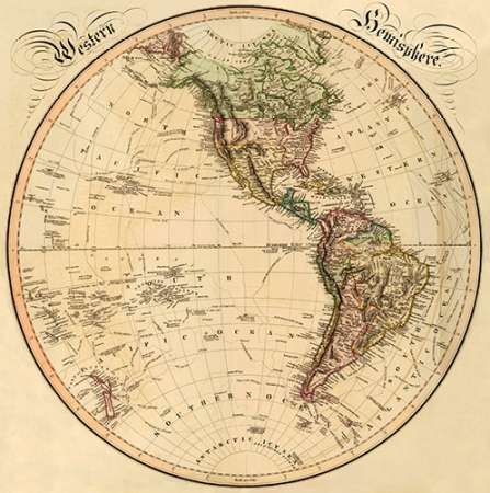 Western Hemisphere, 1831 Poster Print by Daniel Lizars - Item # VARPDX295589