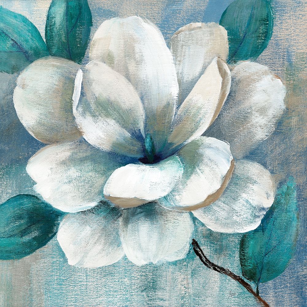 Teal Magnolia II Poster Print by Nan Nan # 43182