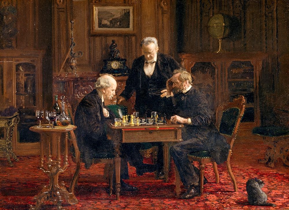 The Chess Players 1876 Poster Print by Thomas Eakins # 50809