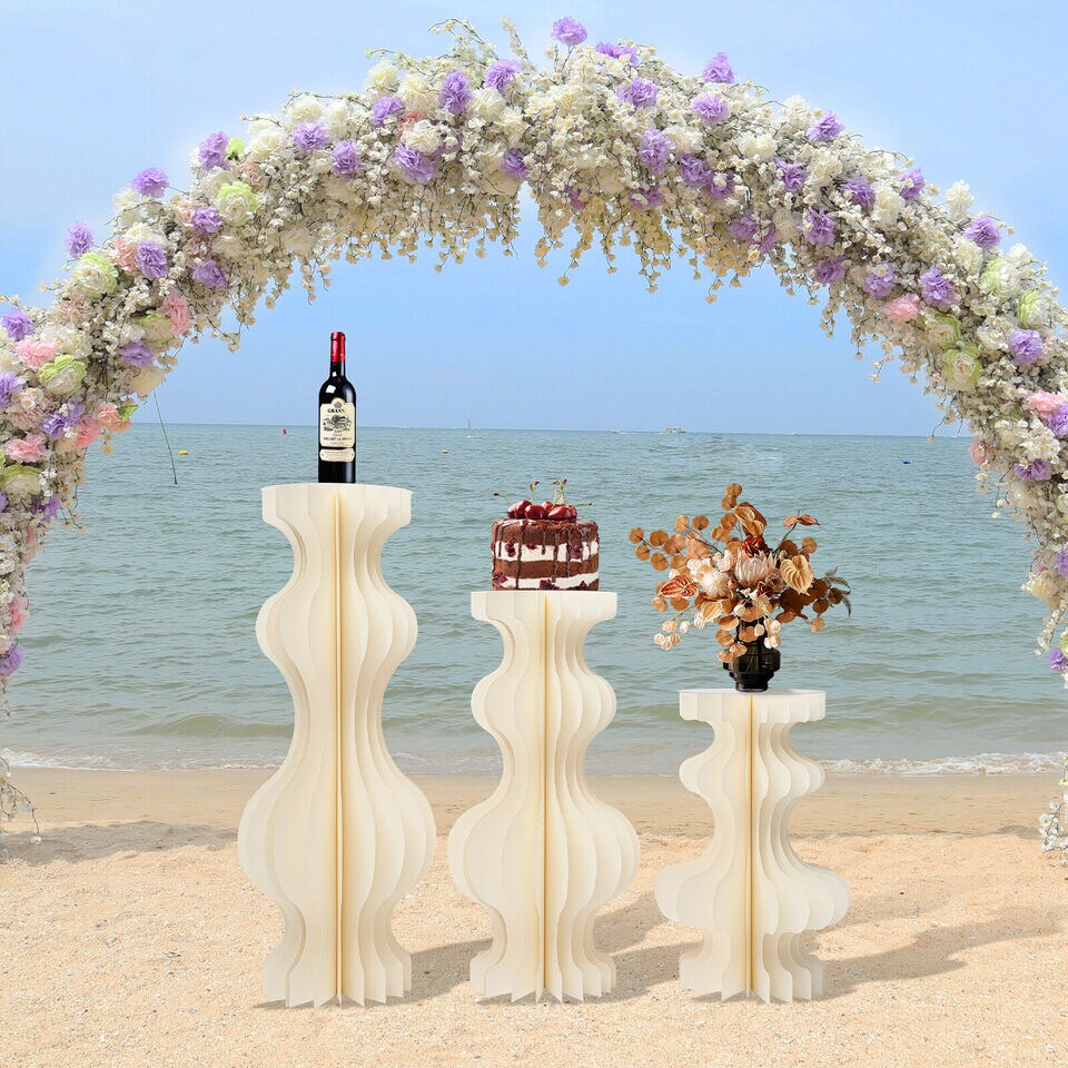 3pcs Cylinder Pedestal Stands