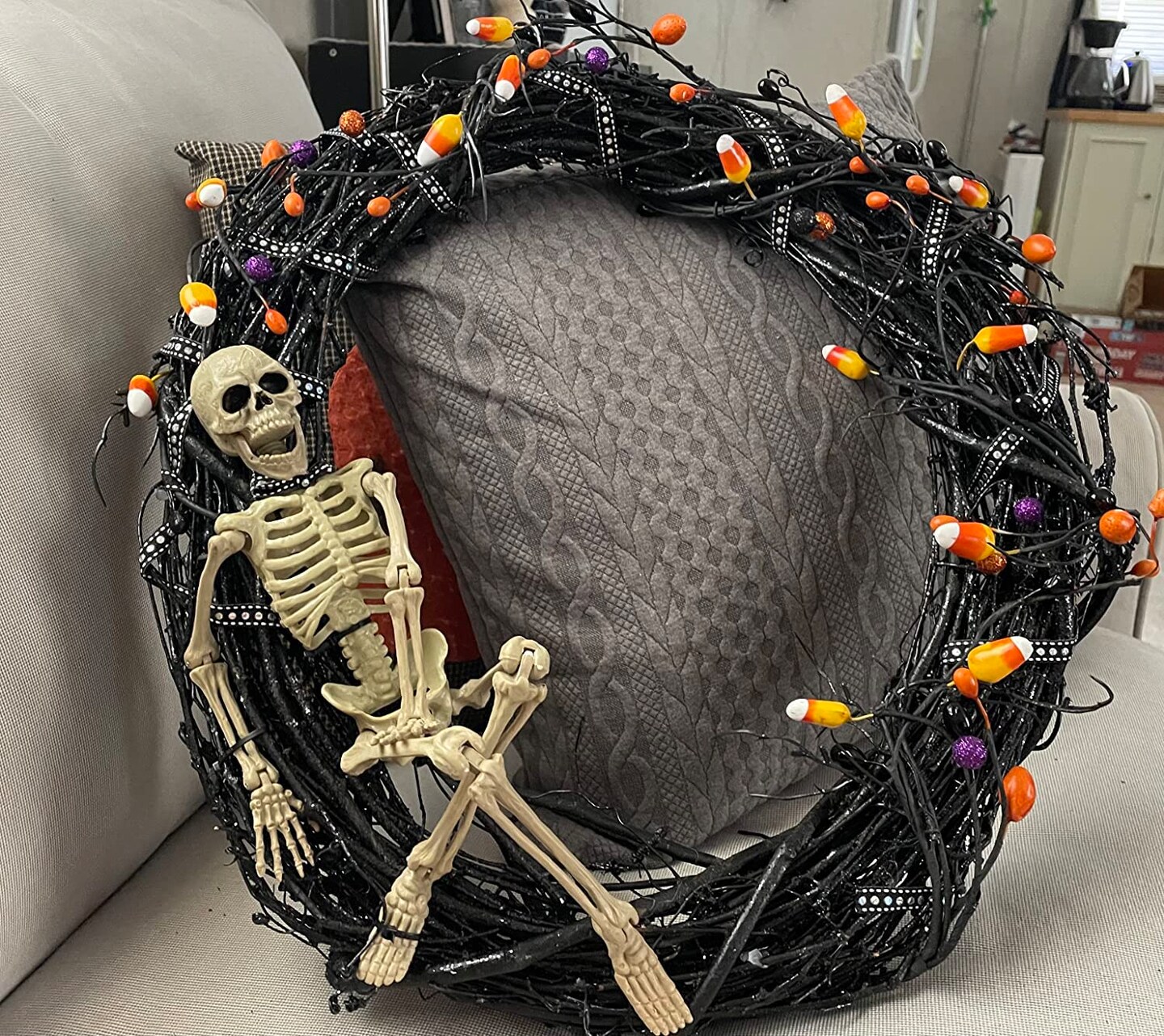 16&#x22; Halloween Skeleton,Full Body Skeleton with Posable Movable Joints for Haunted House Props Decorations