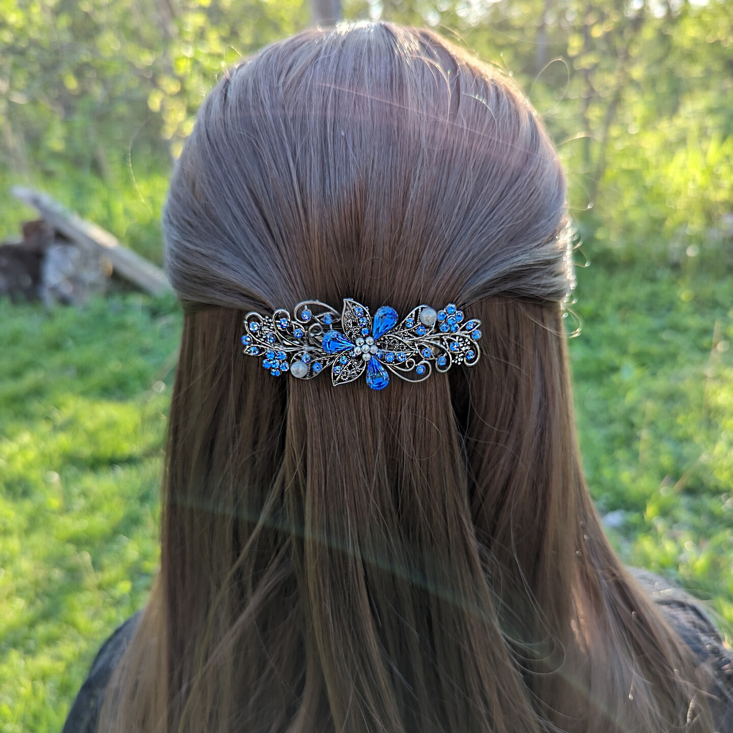 Real Apricot blossoms hair pin, electroformed cooper, color patina, electroplated, fairy elven, elvish hot hairdo, floral hair stick