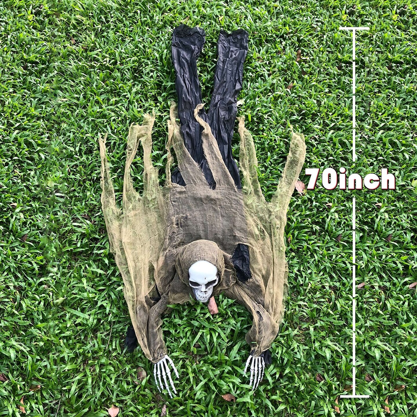 65 Inch Halloween Decorations Skeleton, Halloween Prop for Halloween Outdoor, Lawn, Yard, Patio Decoration, Graveyard Haunted House Decorations