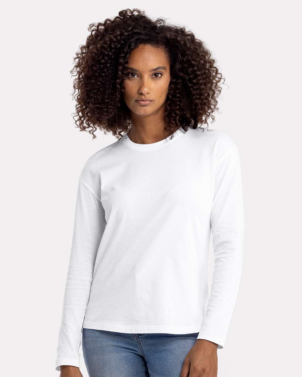 Next Level Women's Cotton Relaxed Crewneck Long Sleeve T-Shirt