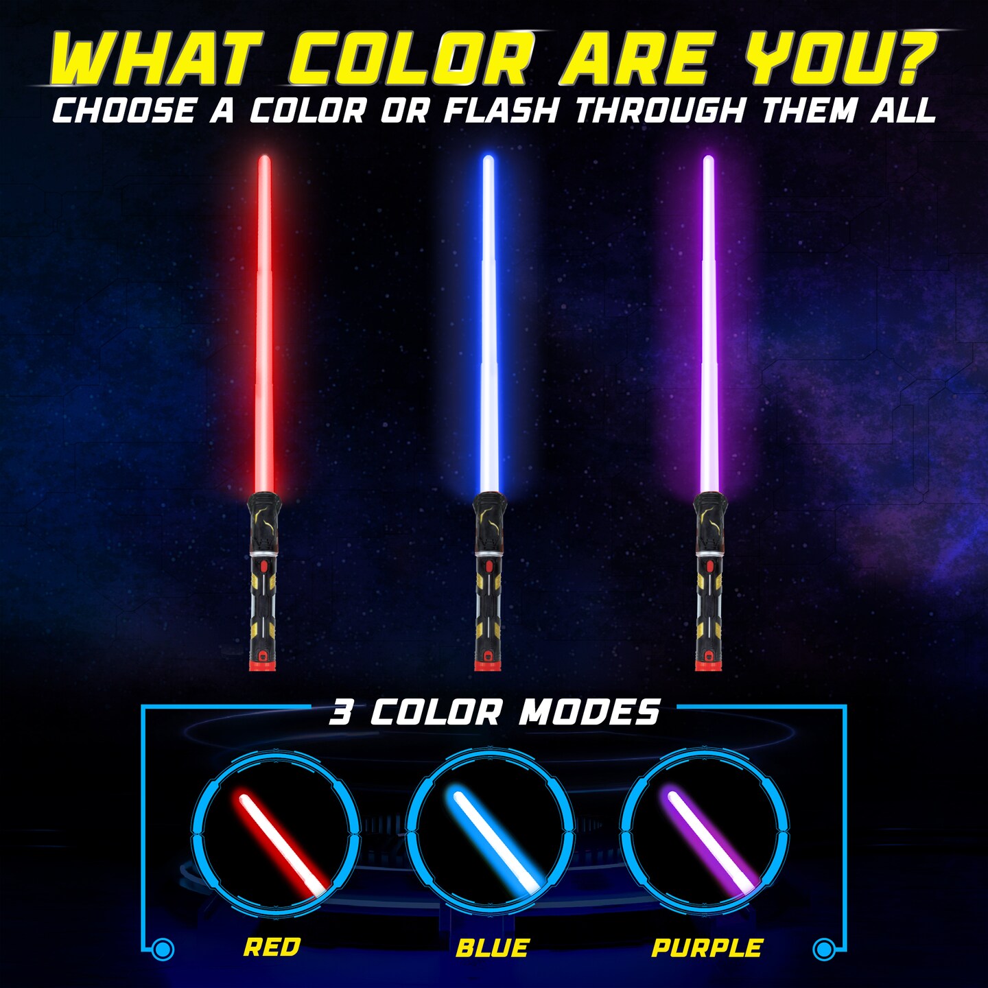 USA Toyz Starfire Galaxy Light Up Saber for Kids or Adults