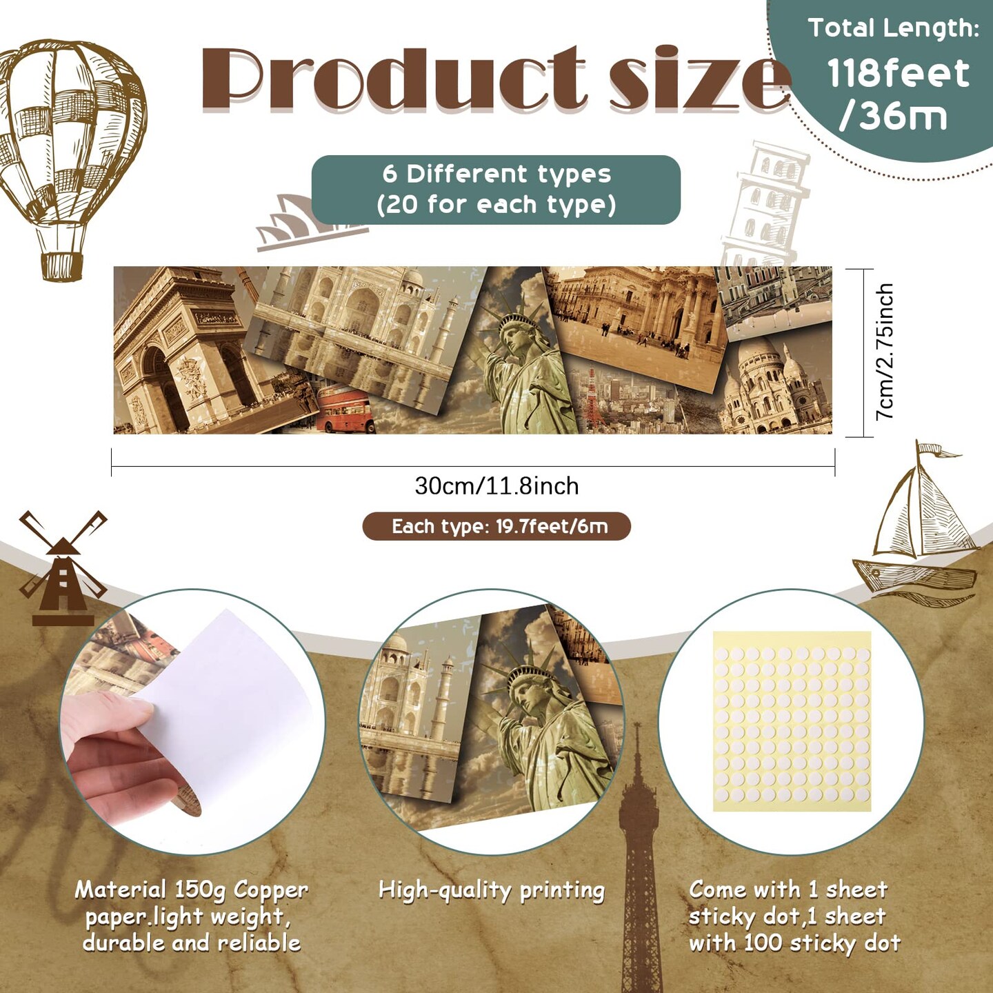 118 Feet Classroom Bulletin Board Borders, Colorful Die Cut Border Trim Scalloped Classroom Borders Decor for School Classroom Chalkboard Office Home Decorations (World Map Style)